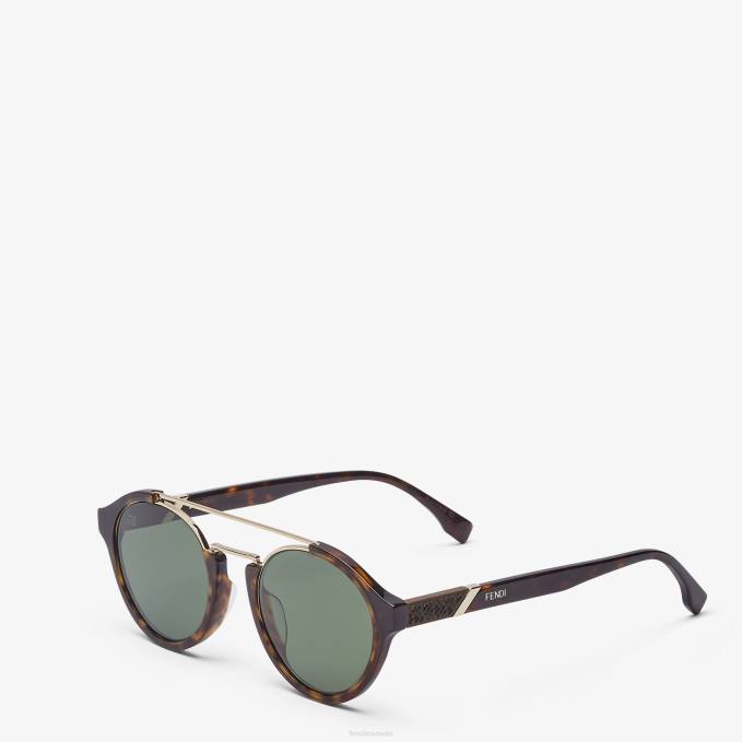 Men Diagonal Sunglasses Beige Fendi Accessories 6RHH2498