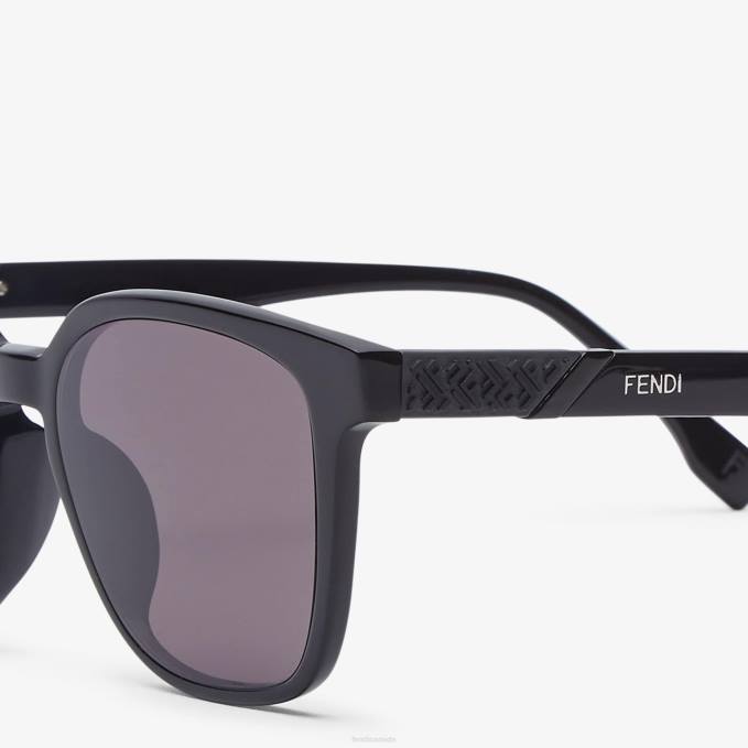 Men Diagonal Sunglasses Black Fendi Accessories 6RHH2496