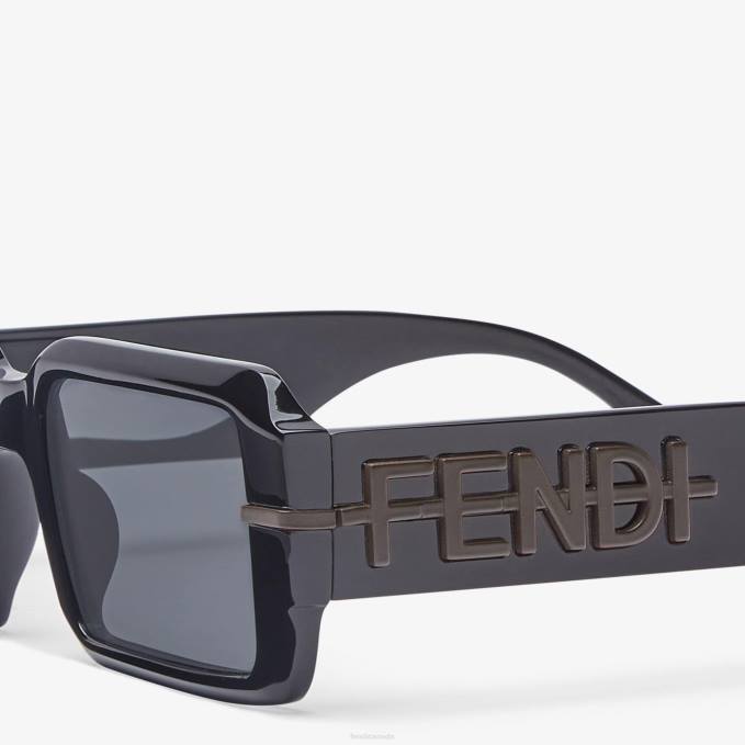 Men Graphy Sunglasses Black Fendi Accessories 6RHH2484