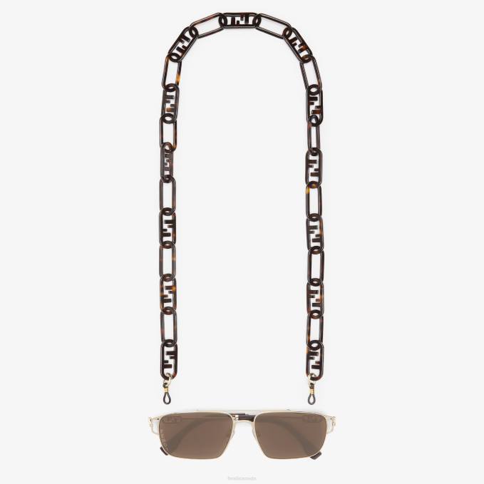 Men Metal And Lenses Sunglasses With Eyeglass Chain Fashion Fendi Accessories 6RHH2430