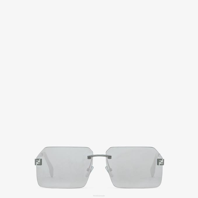 Men Metal Sunglasses Silver Fendi Accessories 6RHH2354