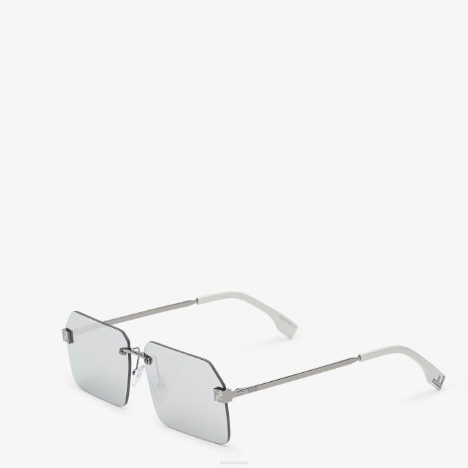 Men Metal Sunglasses Silver Fendi Accessories 6RHH2354