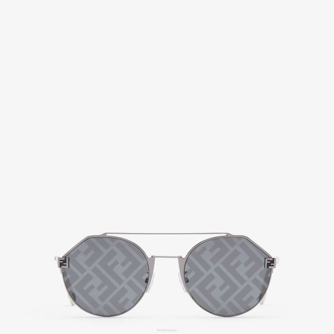 Men Ruthenium Sunglasses Gray Fendi Accessories 6RHH2495