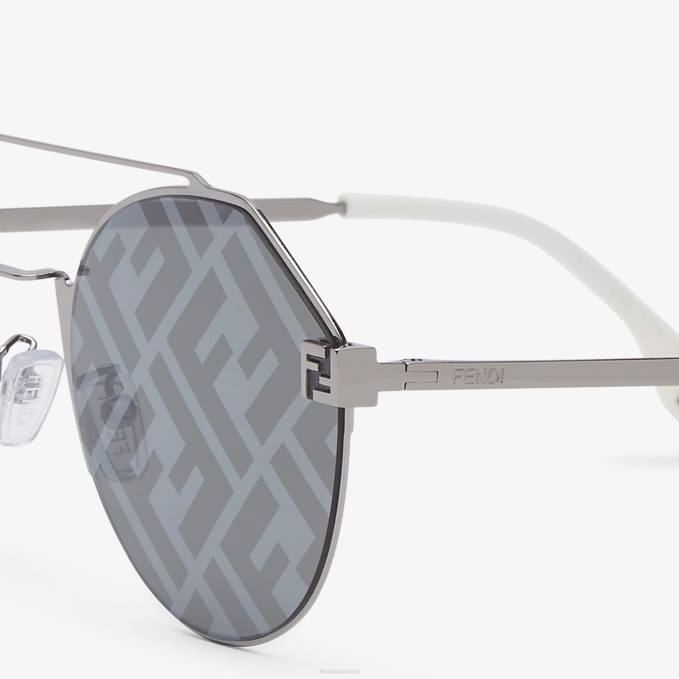 Men Ruthenium Sunglasses Gray Fendi Accessories 6RHH2495
