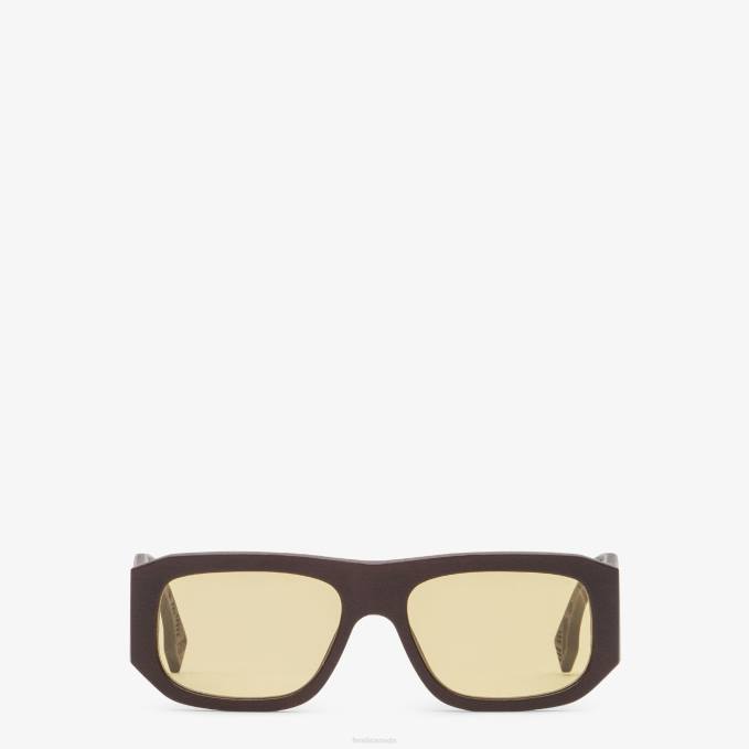 Men Shadow Acetate Sunglasses Brown Fendi Accessories 6RHH2550