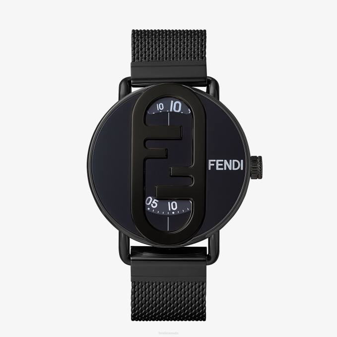 Men 42 mm - Round Watch With O'Lock Logo Black Fendi Accessories 6RHH2360