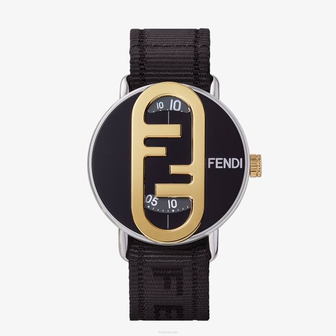 Men 42 mm - Round Watch With O'Lock Logo Silver Fendi Accessories 6RHH2347