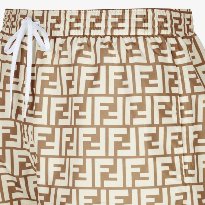 Men Fabric Shorts Beige Fendi Apparel 6RHH2136