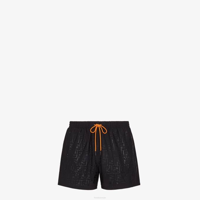 Men Nylon Shorts Black Fendi Apparel 6RHH1960
