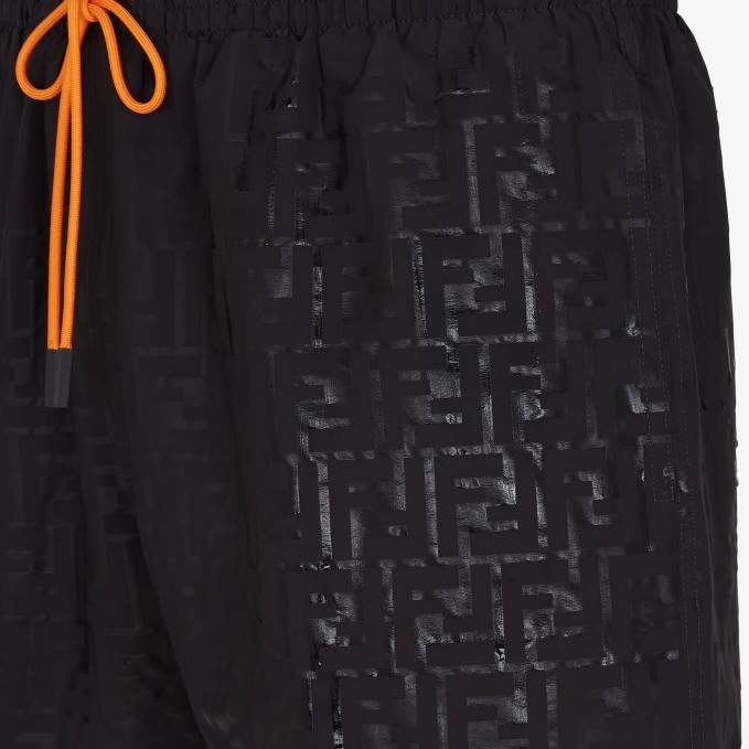 Men Nylon Shorts Black Fendi Apparel 6RHH1960