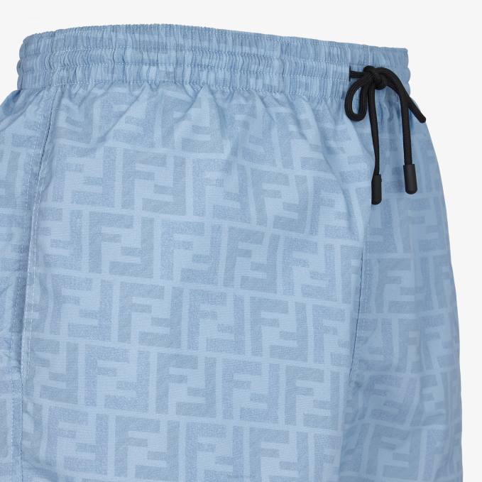 Men Nylon Shorts Blue Fendi Apparel 6RHH1942