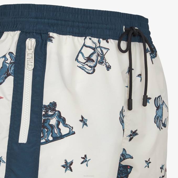 Men Nylon Shorts Multicolor Fendi Apparel 6RHH1955