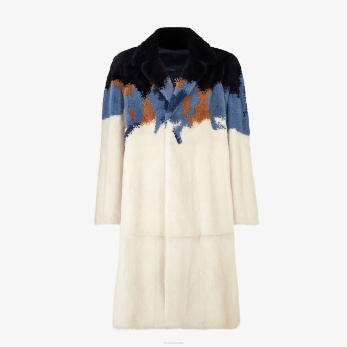 Men Mink Coat White Fendi Apparel 6RHH2086
