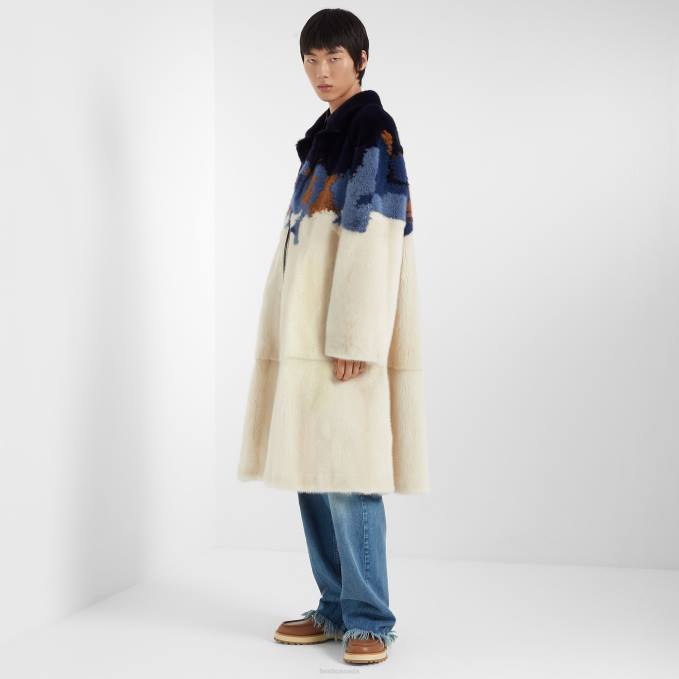 Men Mink Coat White Fendi Apparel 6RHH2086