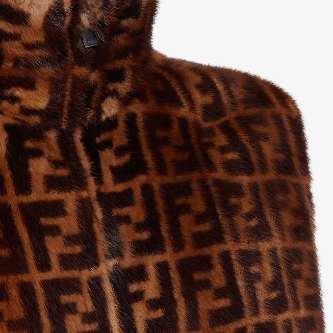 Men Mink Vest Brown Fendi Apparel 6RHH2168