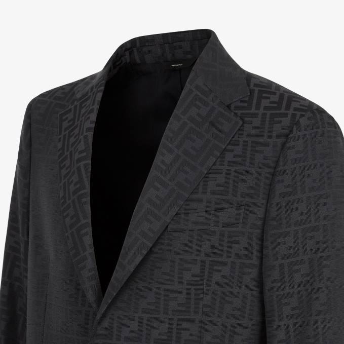 Men Fabric Blazer Black Fendi Apparel 6RHH1994