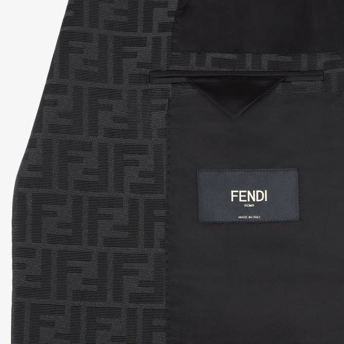 Men Fabric Blazer Black Fendi Apparel 6RHH1994