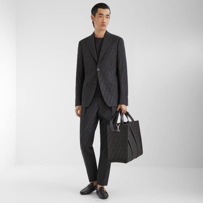 Men Fabric Blazer Black Fendi Apparel 6RHH1994