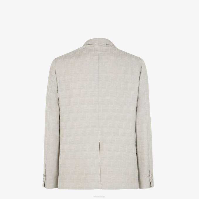 Men Jacquard Fabric Jacket Beige Fendi Apparel 6RHH1924