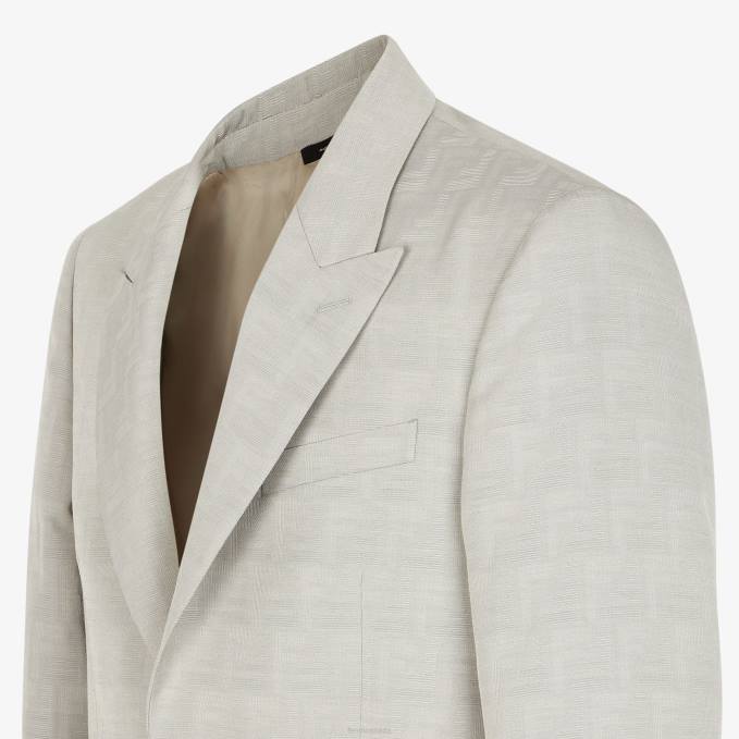 Men Jacquard Fabric Jacket Beige Fendi Apparel 6RHH1924