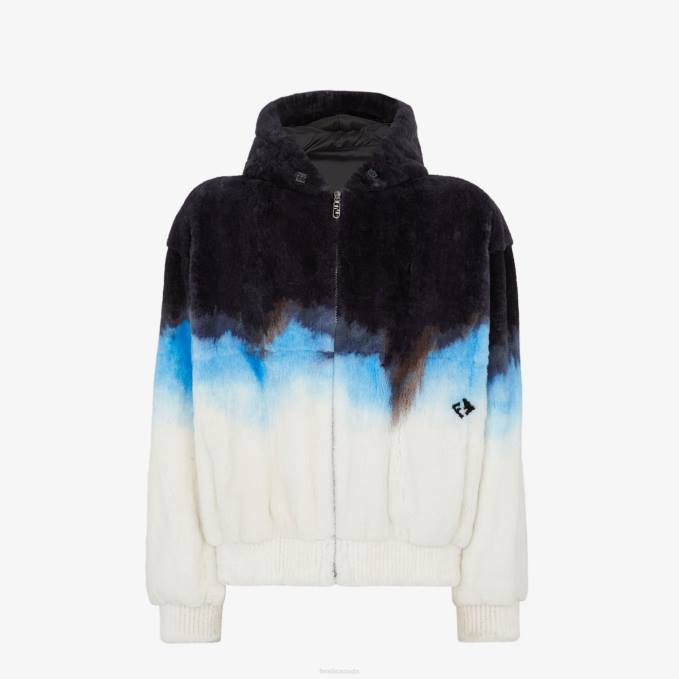 Men Mink Blouson White Fendi Apparel 6RHH2084