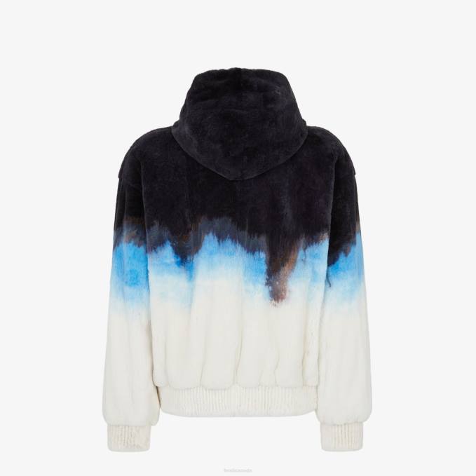 Men Mink Blouson White Fendi Apparel 6RHH2084