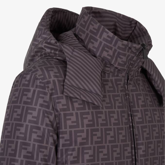 Men Nylon Down Jacket Black Fendi Apparel 6RHH2122