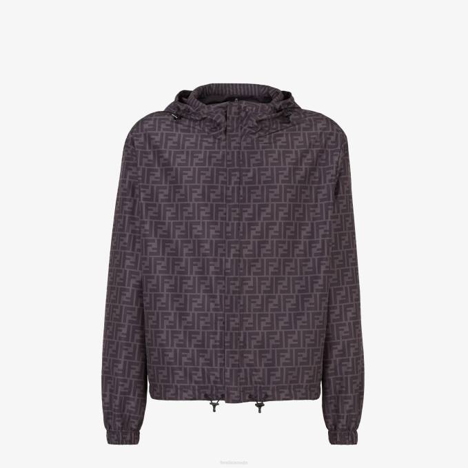 Men Nylon Jacket Black Fendi Apparel 6RHH2130