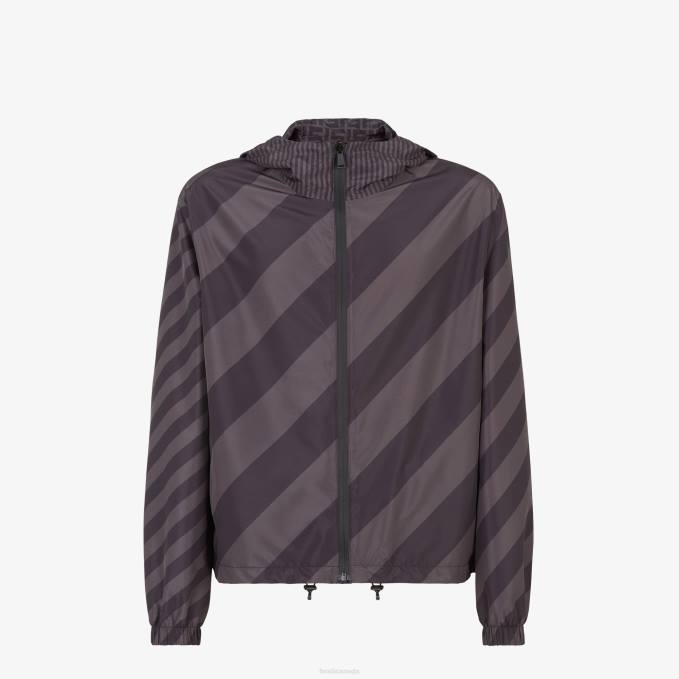 Men Nylon Jacket Black Fendi Apparel 6RHH2130