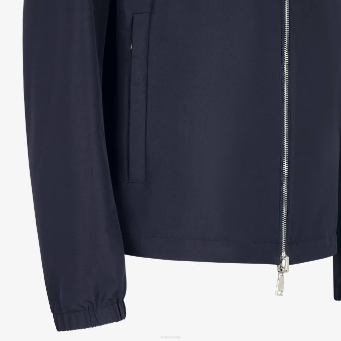 Men Nylon Jacket Blue Fendi Apparel 6RHH2139