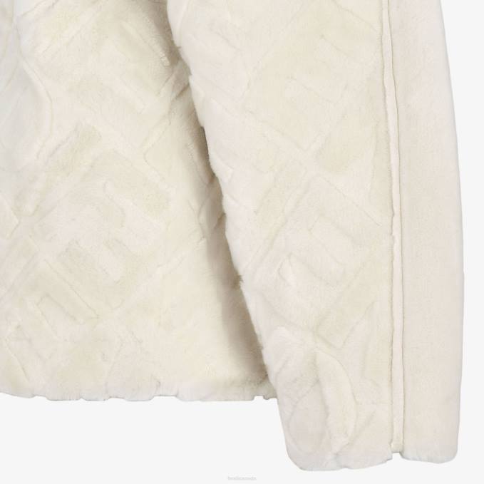 Men Shearling Jacket White Fendi Apparel 6RHH2128