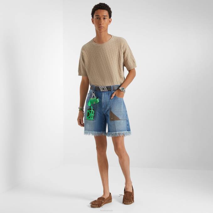 Men Cotton Sweater Beige Fendi Apparel 6RHH2054