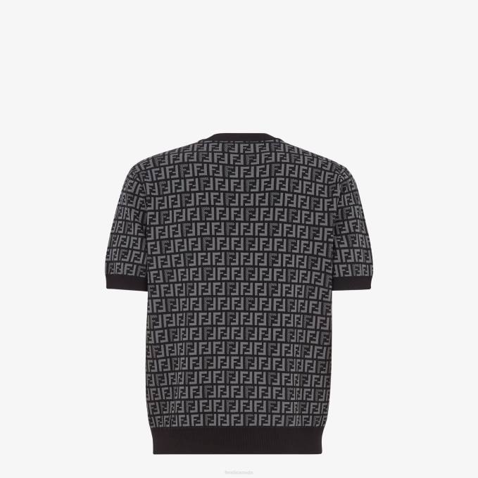 Men Fabric Jumper Black Fendi Apparel 6RHH1951