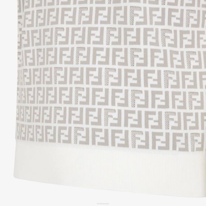 Men Fabric Jumper White Fendi Apparel 6RHH1965