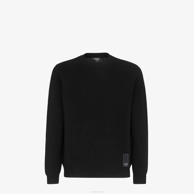Men Fabric Sweatshirt Black Fendi Apparel 6RHH2149