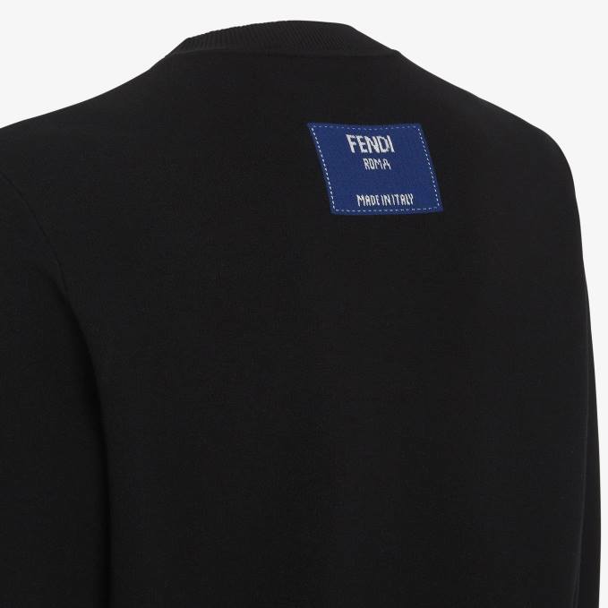 Men Fabric Sweatshirt Black Fendi Apparel 6RHH2149