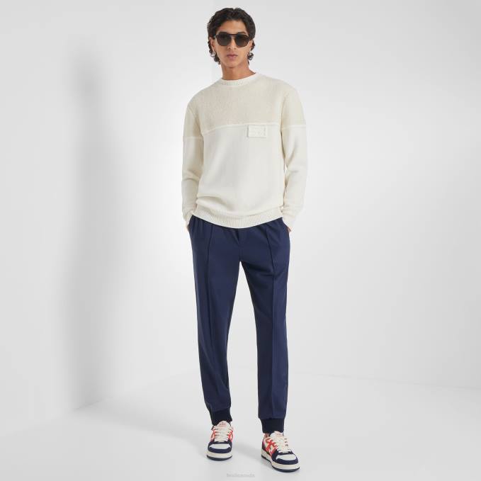 Men Silk And Wool Sweater White Fendi Apparel 6RHH2095