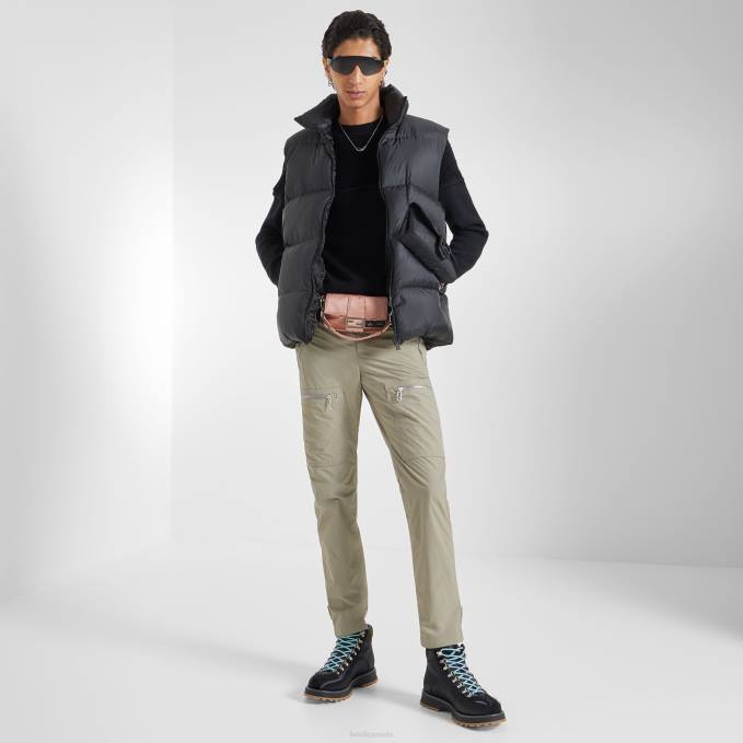 Men Wool And Silk Sweater Black Fendi Apparel 6RHH2090