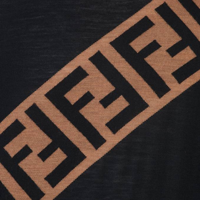 Men Wool Sweater Black Fendi Apparel 6RHH1987