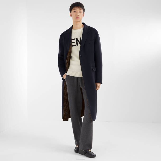 Men Wool Sweater White Fendi Apparel 6RHH2167