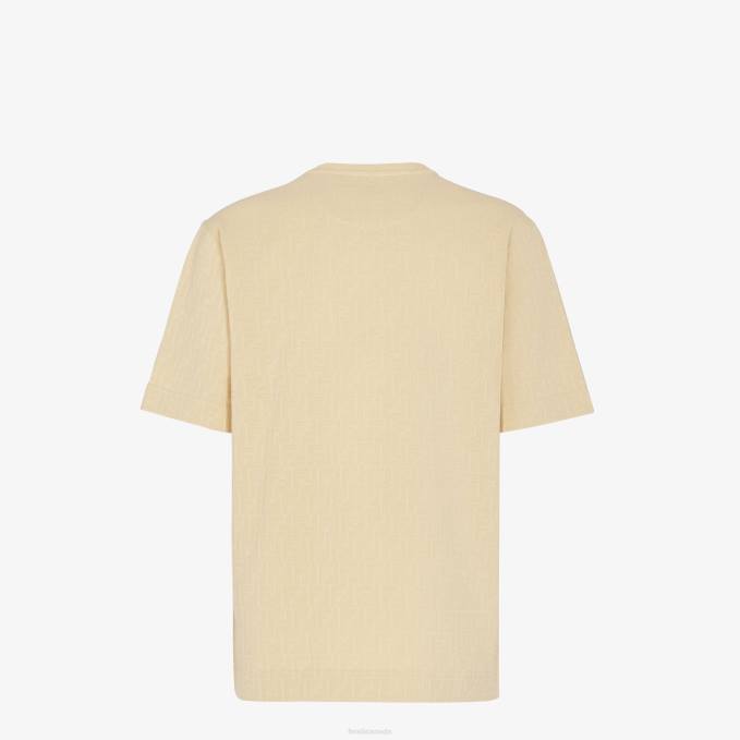 Men Jersey T-Shirt Beige Fendi Apparel 6RHH2012