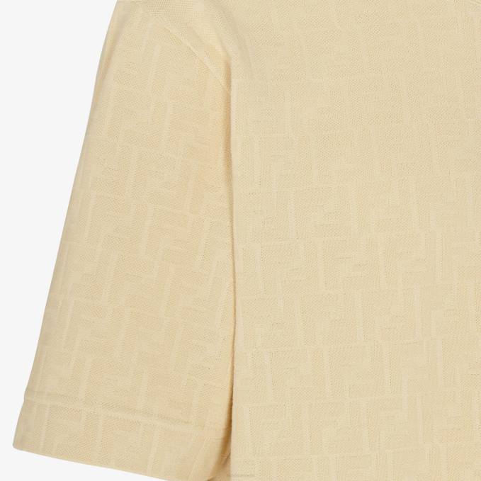Men Jersey T-Shirt Beige Fendi Apparel 6RHH2012