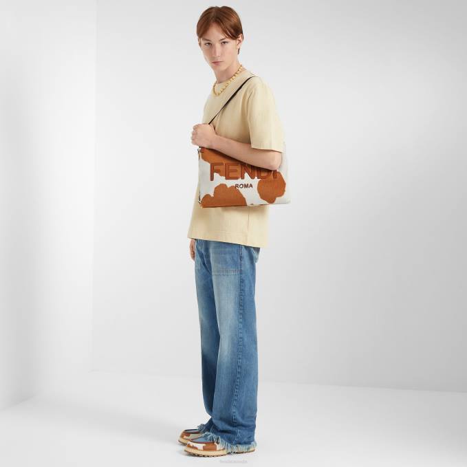 Men Jersey T-Shirt Beige Fendi Apparel 6RHH2012