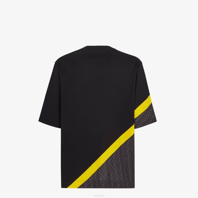 Men Jersey T-Shirt Black Fendi Apparel 6RHH2016