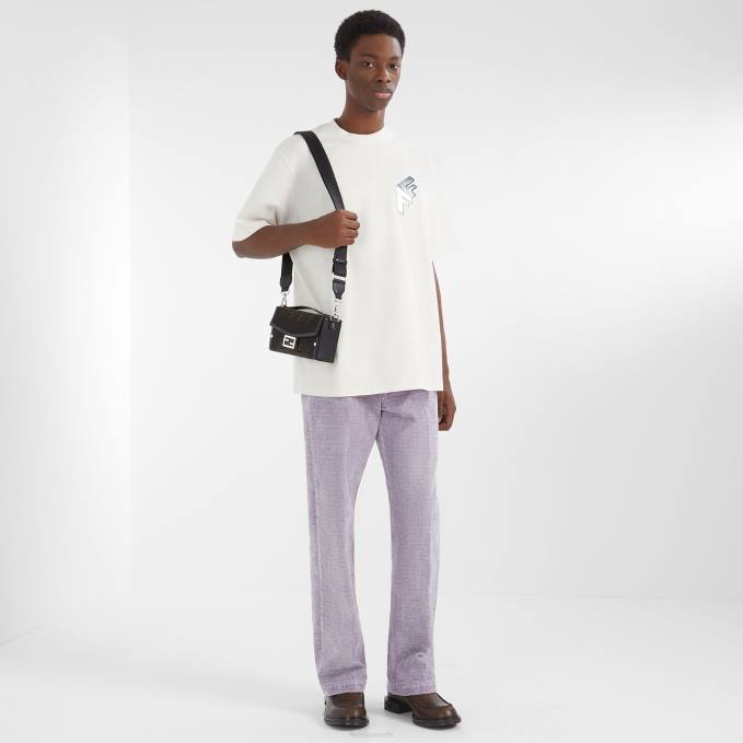 Men Jersey T-Shirt White Fendi Apparel 6RHH1956