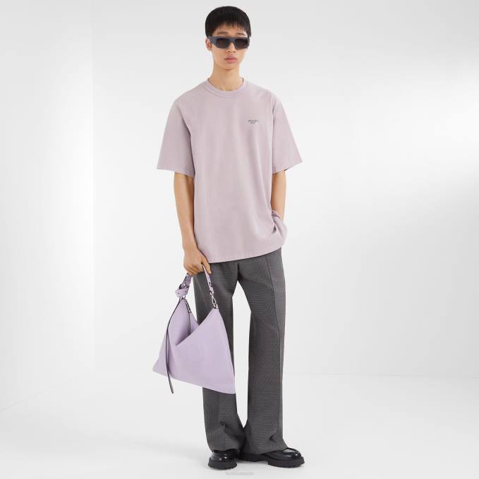 Men Lilac Jersey T-Shirt Purple Fendi Apparel 6RHH1963