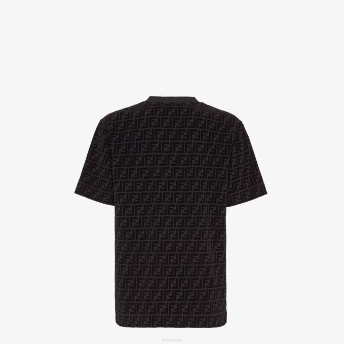 Men T-Shirt In Pique Black Fendi Apparel 6RHH1988