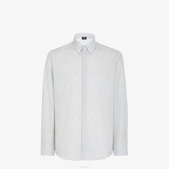 Men Cotton Shirt Beige Fendi Apparel 6RHH1979