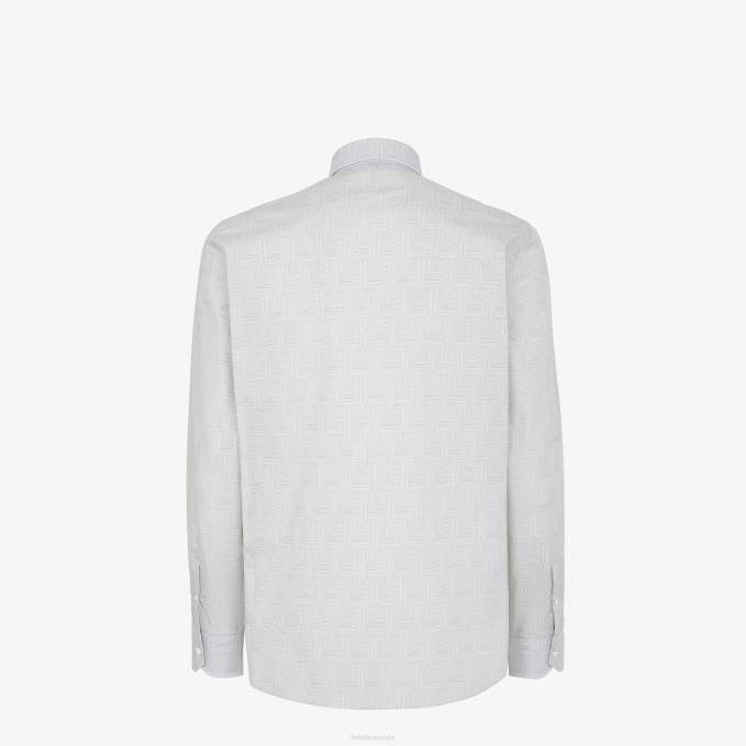 Men Cotton Shirt Beige Fendi Apparel 6RHH1979