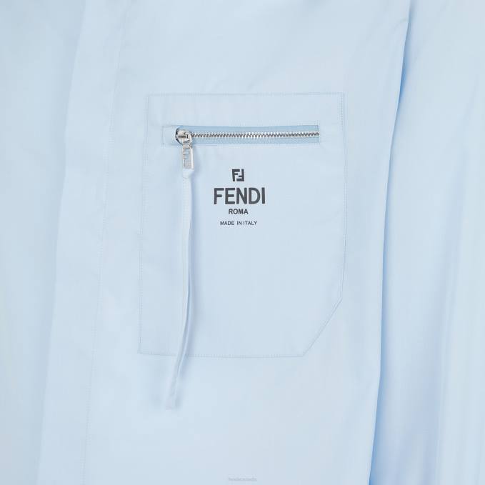 Men Cotton Shirt Light blue Fendi Apparel 6RHH2060